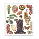 Rub-On Selection 20,5 x 23 cm - Oriental garden - 3 - Stamperia - Tidformera