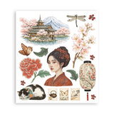 Rub-On Selection 20,5 x 23 cm - Oriental garden - 6 - Stamperia - Tidformera