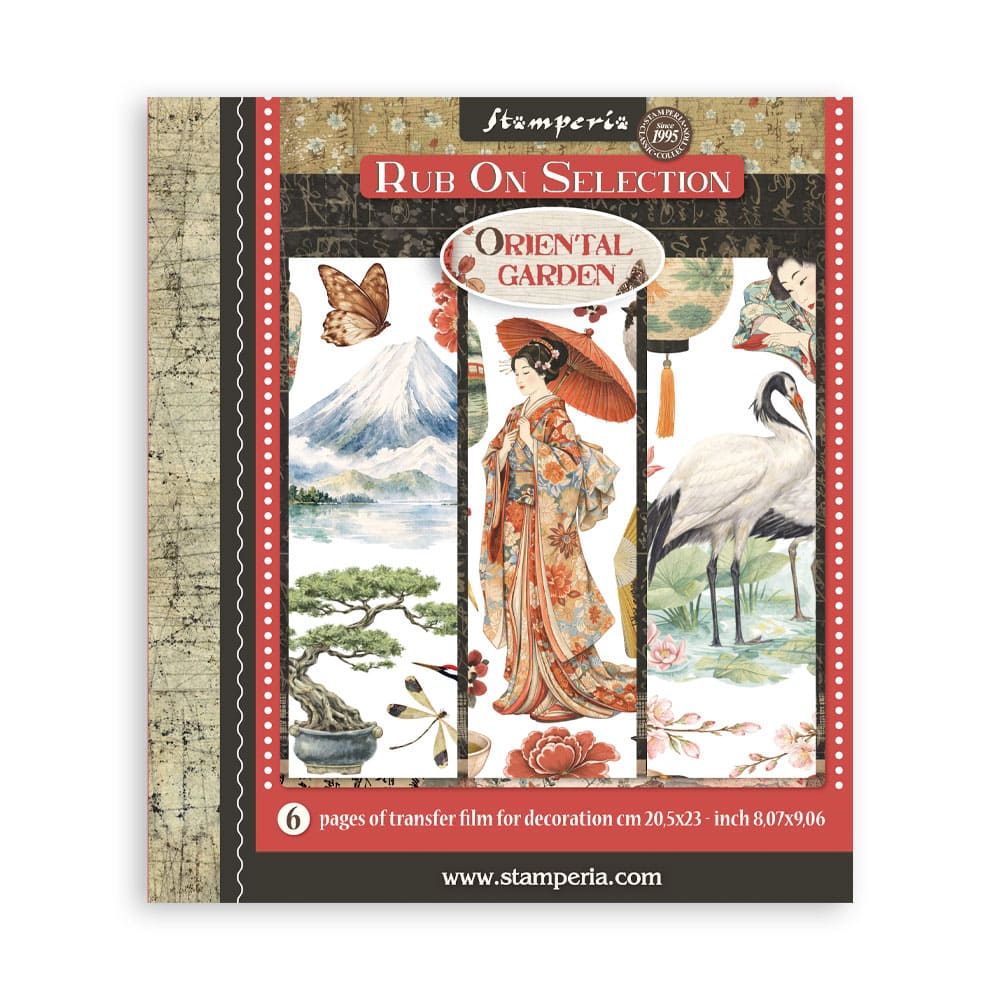 Rub-On Selection 20,5 x 23 cm - Oriental garden - 1 - Stamperia - Tidformera