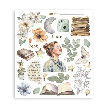Rub - On Selection 20,5 x 23 cm - Secret Diary - 7 - Stamperia - Tidformera