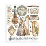 Rub-On Selection 20,5 x 23 cm - Symphony - 4 - Stamperia - Tidformera