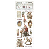 Rub - on - The Owl's House - Teddy bears - 1 - Stamperia - Tidformera