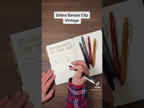 Sarasa Clip Vintage Gelpenna 0.5 mm - Cassis black - 3 - Zebra - Tidformera