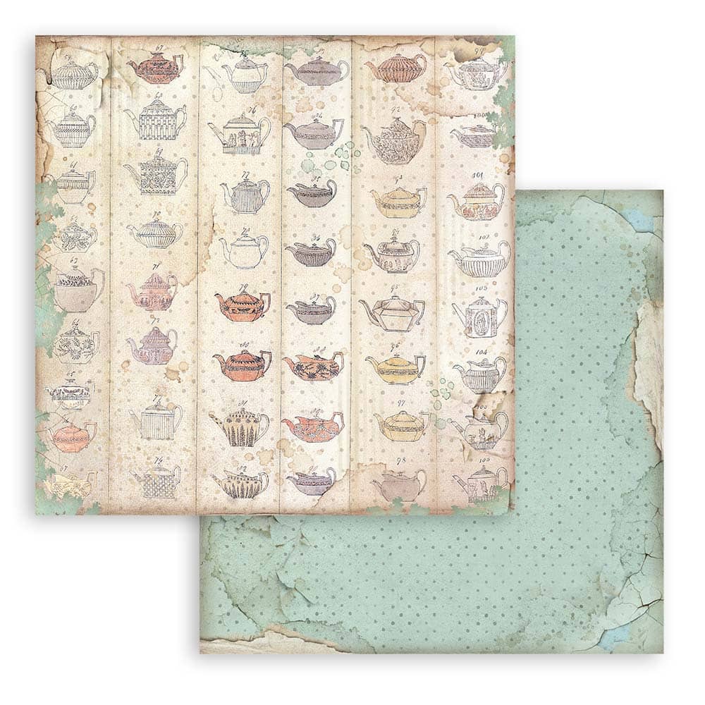 Scrapbookingpapper - Backgrounds - Alice - 10 - Stamperia - Tidformera