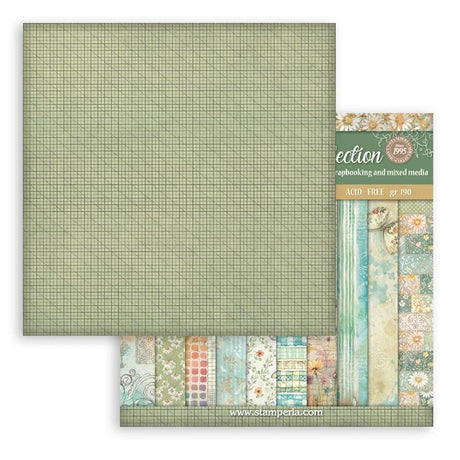 Scrapbookingpapper - Backgrounds - Daisy Art - 3 - Stamperia - Tidformera