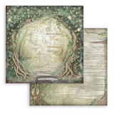 Scrapbookingpapper - Backgrounds - Herbarium Silvae - 10 - Stamperia - Tidformera