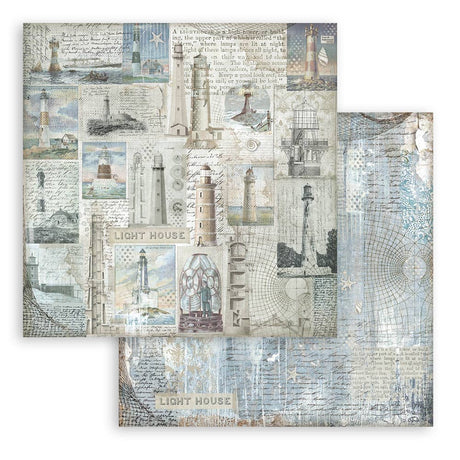 Scrapbookingpapper - Backgrounds - Silent Sea - 8 - Stamperia - Tidformera
