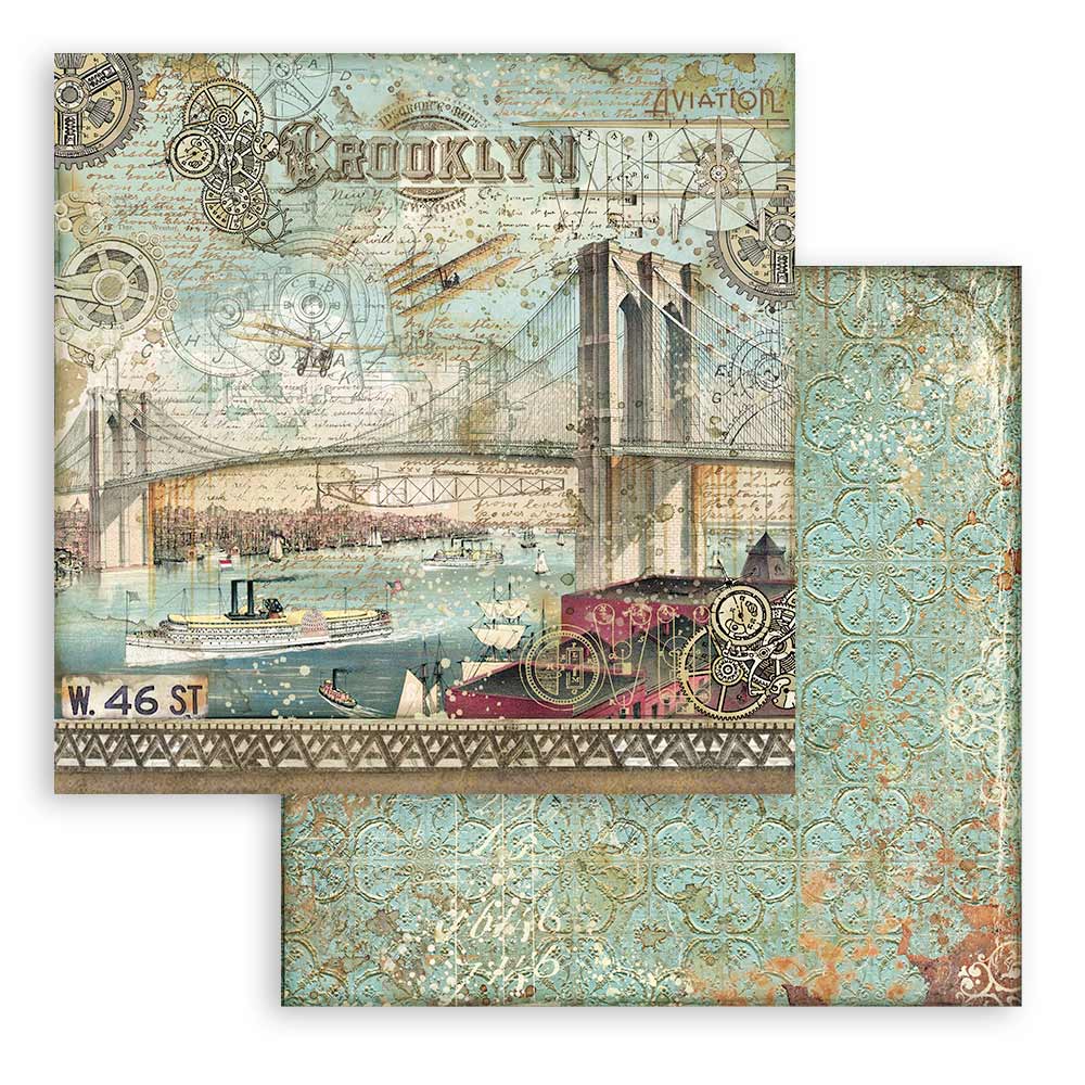 Scrapbookingpapper - Backgrounds - Sir Vagabond Aviator - 7 - Stamperia - Tidformera
