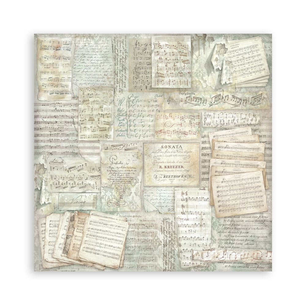 Scrapbookingpapper - Backgrounds - Symphony - 18 - Stamperia - Tidformera