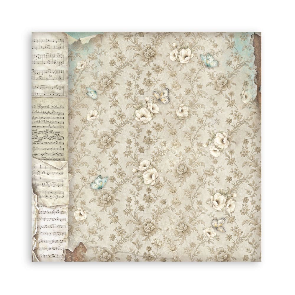 Scrapbookingpapper - Backgrounds - Symphony - 6 - Stamperia - Tidformera
