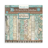 Scrapbookingpapper - Backgrounds - Symphony - 1 - Stamperia - Tidformera
