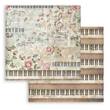 Scrapbookingpapper - Backgrounds - Symphony - 21 - Stamperia - Tidformera