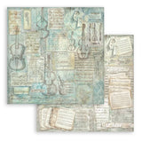 Scrapbookingpapper - Backgrounds - Symphony - 17 - Stamperia - Tidformera
