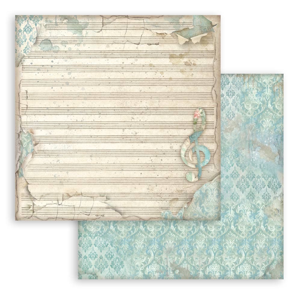 Scrapbookingpapper - Backgrounds - Symphony - 9 - Stamperia - Tidformera