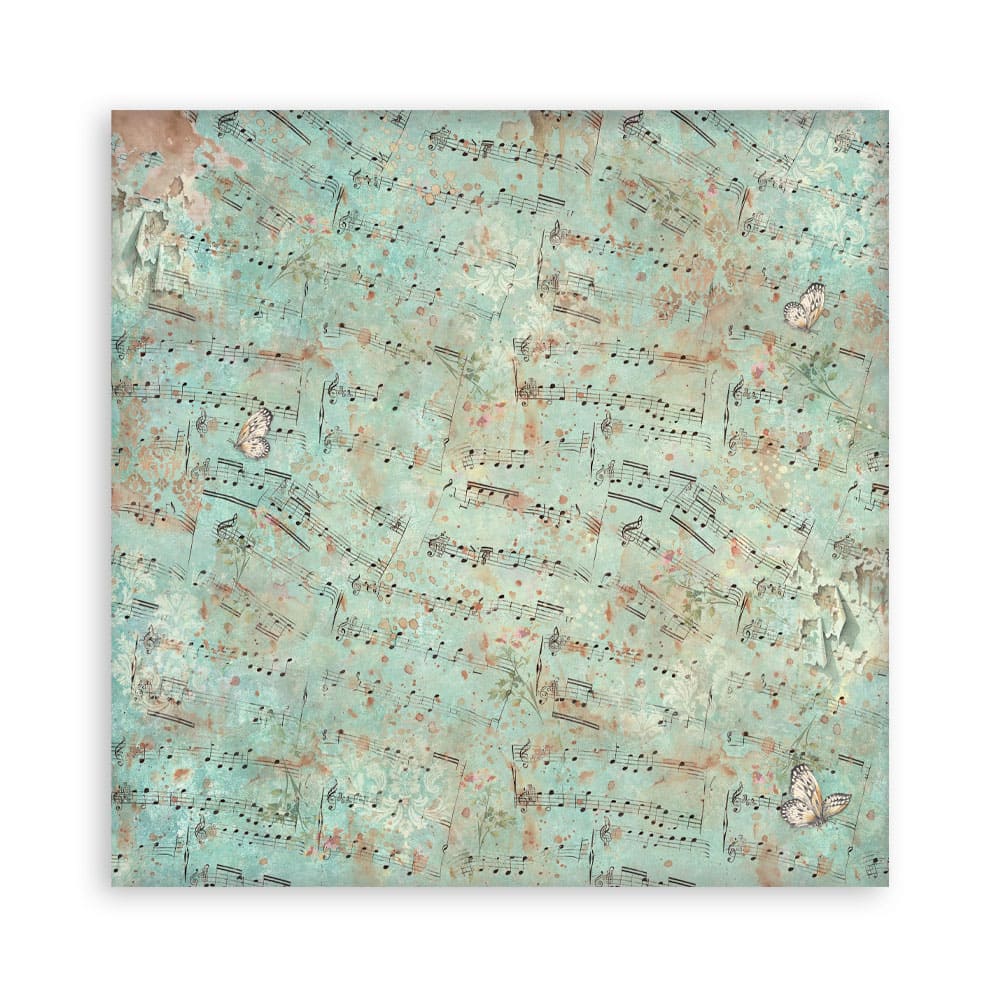 Scrapbookingpapper - Backgrounds - Symphony - 3 - Stamperia - Tidformera