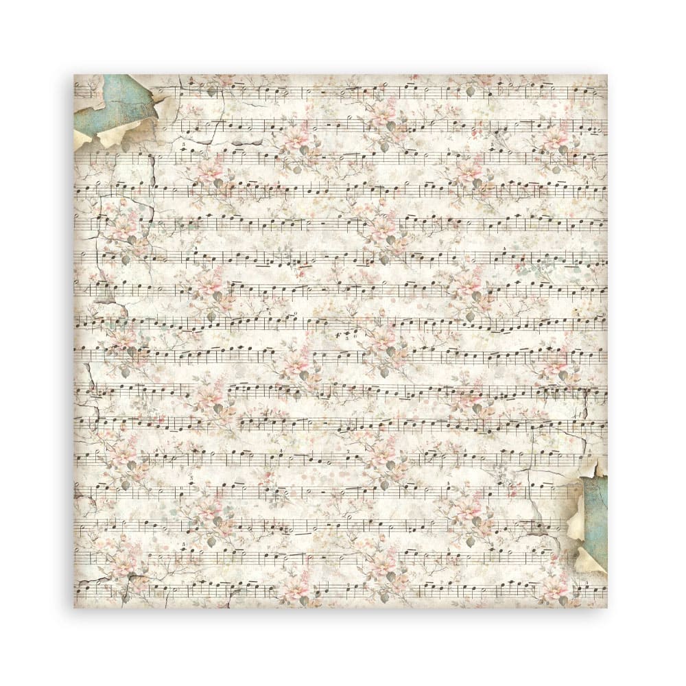 Scrapbookingpapper - Backgrounds - Symphony - 19 - Stamperia - Tidformera