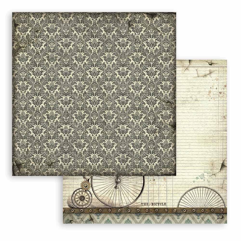 Scrapbookingpapper - Backgrounds - Voyages Fantastiques - 9 - Stamperia - Tidformera