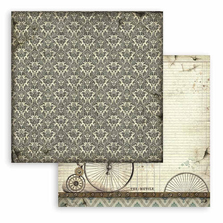 Scrapbookingpapper - Backgrounds - Voyages Fantastiques - 9 - Stamperia - Tidformera