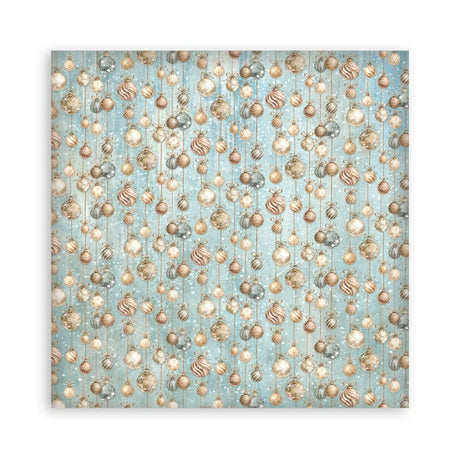 Scrapbookingpapper - Backgrounds - White Christmas - 24 - Stamperia - Tidformera