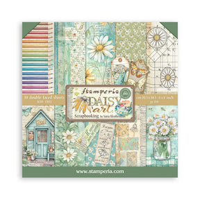 Scrapbookingpapper - Double faced - Daisy Art - 1 - Stamperia - Tidformera