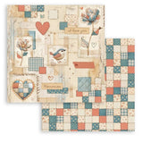 Scrapbookingpapper - Double faced - Family - 9 - Stamperia - Tidformera