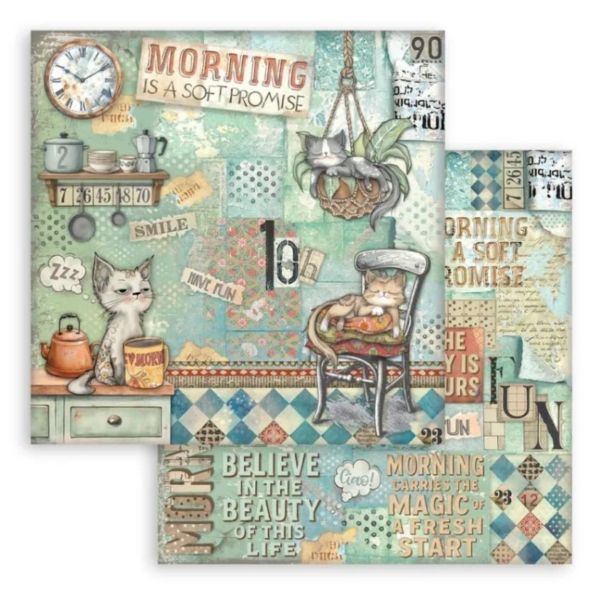 Scrapbookingpapper - Double faced - Furry Friends - 3 - Stamperia - Tidformera