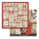 Scrapbookingpapper - Double faced - Oriental garden - 16 - Stamperia - Tidformera