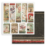Scrapbookingpapper - Double faced - Oriental garden - 6 - Stamperia - Tidformera