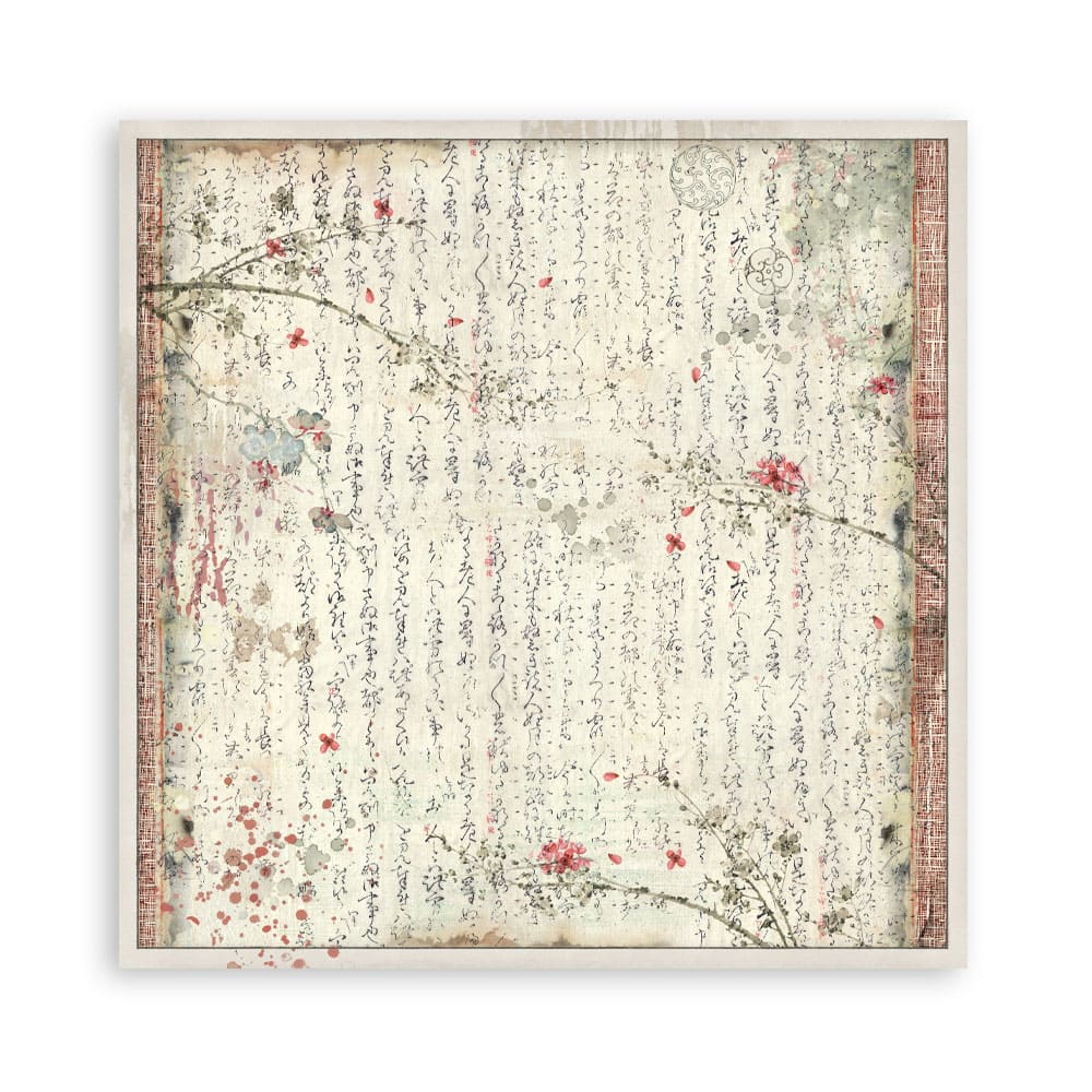Scrapbookingpapper - Double faced - Oriental garden - 13 - Stamperia - Tidformera