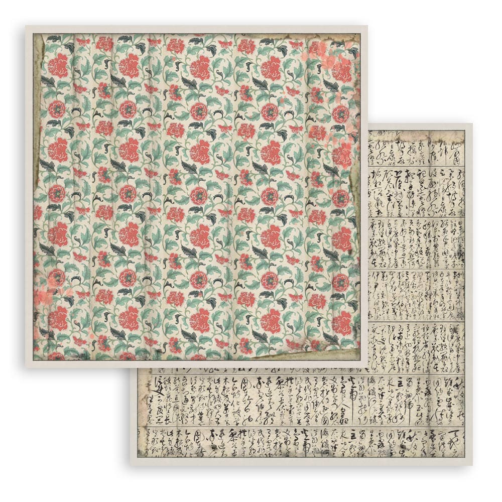 Scrapbookingpapper - Double faced - Oriental garden - 5 - Stamperia - Tidformera