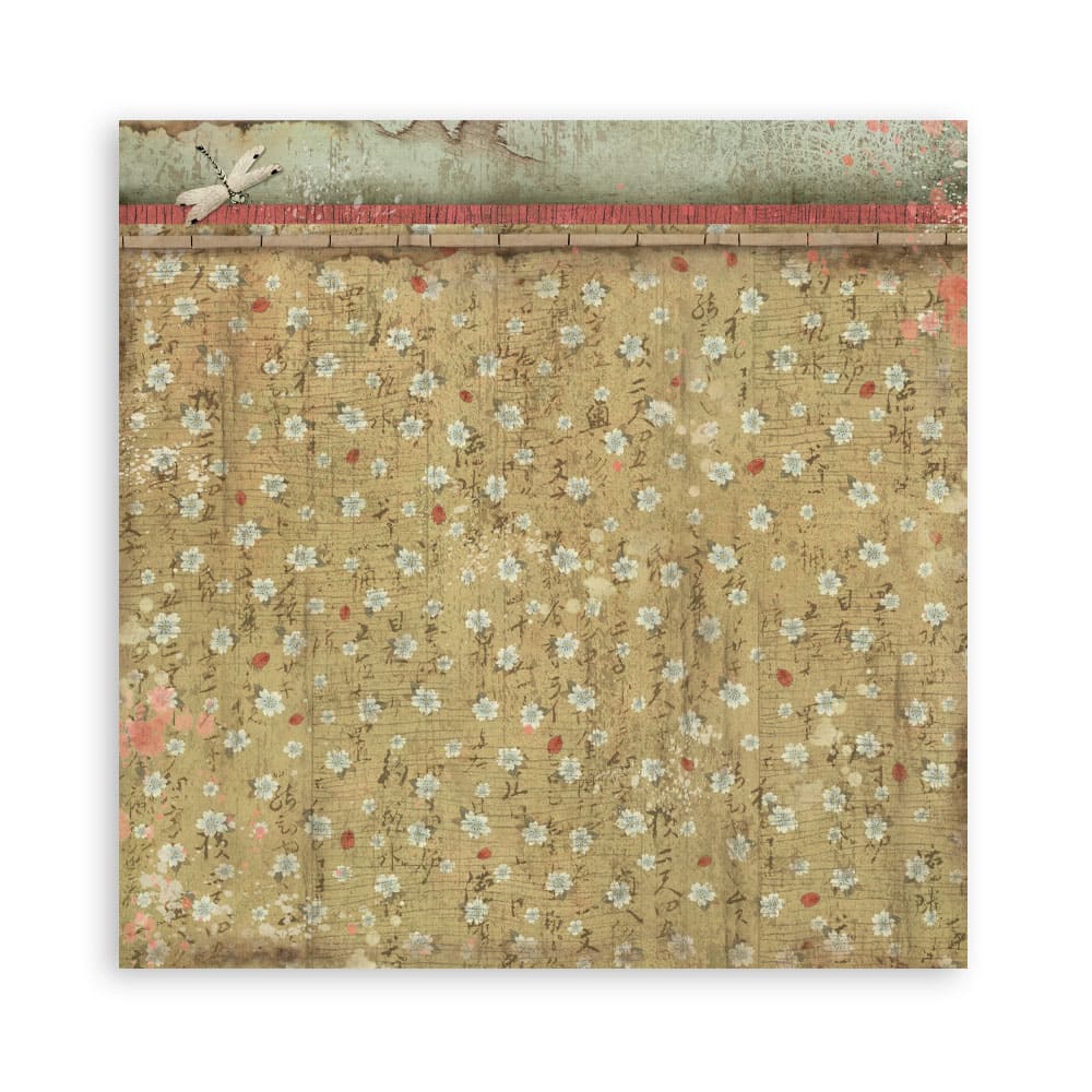 Scrapbookingpapper - Double faced - Oriental garden - 10 - Stamperia - Tidformera
