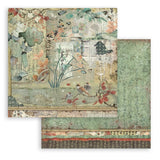 Scrapbookingpapper - Double faced - Oriental garden - 3 - Stamperia - Tidformera