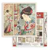 Scrapbookingpapper - Double faced - Oriental garden - 15 - Stamperia - Tidformera