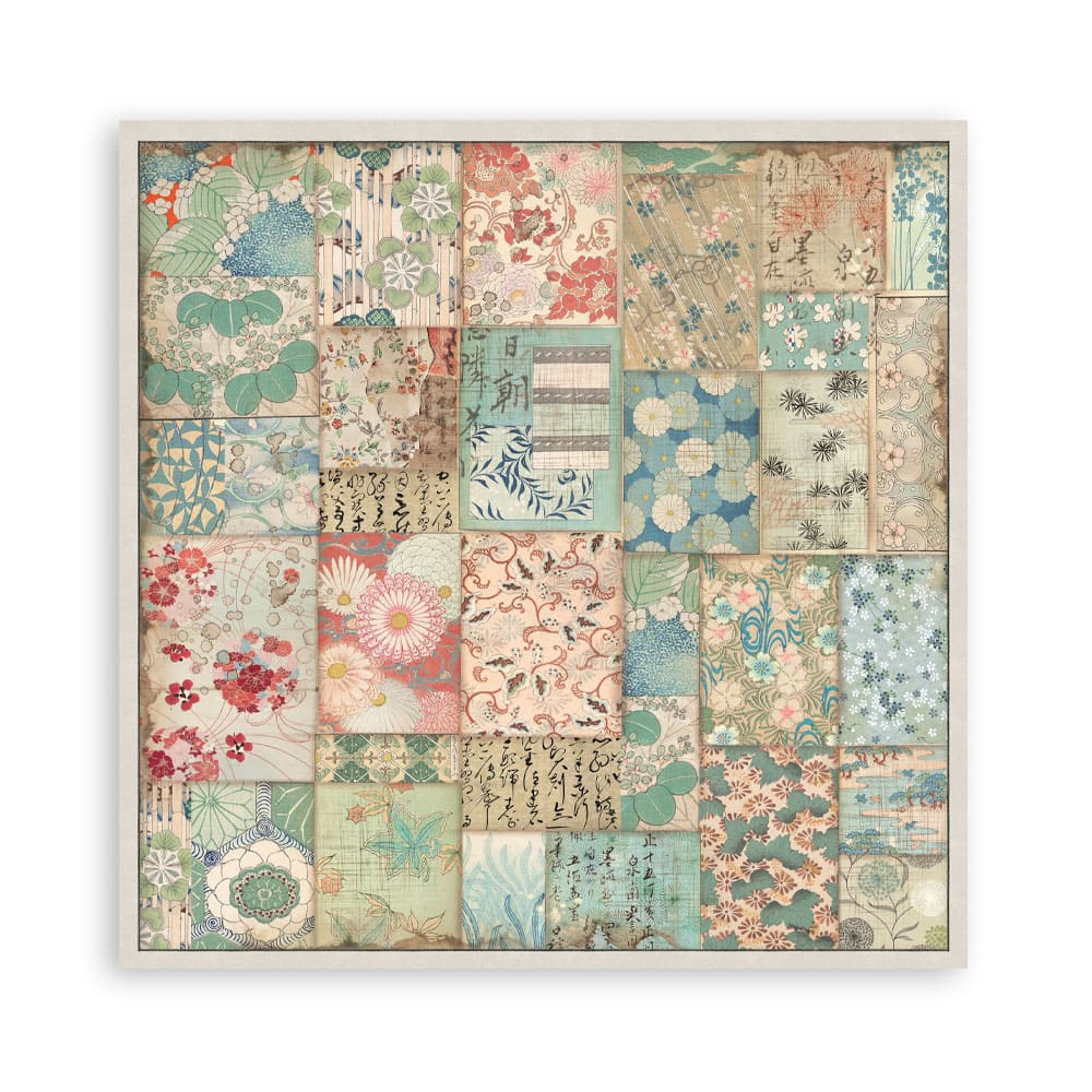 Scrapbookingpapper - Double faced - Oriental garden - 19 - Stamperia - Tidformera