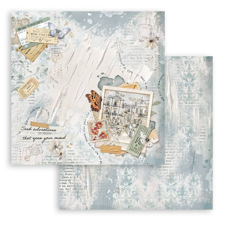 Scrapbookingpapper - Double faced - Secret Diary - 8 - Stamperia - Tidformera