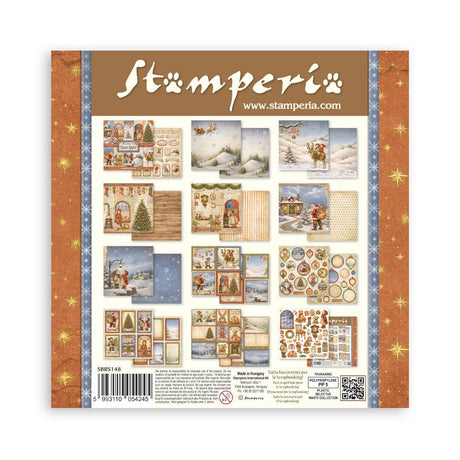 Scrapbookingpapper - Double faced - Silent Night - 30 - Stamperia - Tidformera