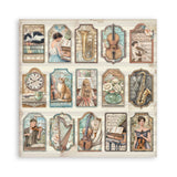 Scrapbookingpapper - Double faced - Symphony - 3 - Stamperia - Tidformera