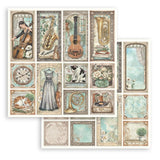 Scrapbookingpapper - Double faced - Symphony - 18 - Stamperia - Tidformera