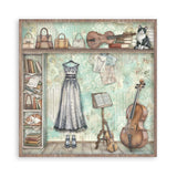 Scrapbookingpapper - Double faced - Symphony - 14 - Stamperia - Tidformera