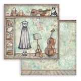 Scrapbookingpapper - Double faced - Symphony - 13 - Stamperia - Tidformera
