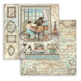 Scrapbookingpapper - Double faced - Symphony - 7 - Stamperia - Tidformera