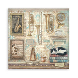 Scrapbookingpapper - Double faced - Symphony - 25 - Stamperia - Tidformera