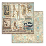 Scrapbookingpapper - Double faced - Symphony - 24 - Stamperia - Tidformera