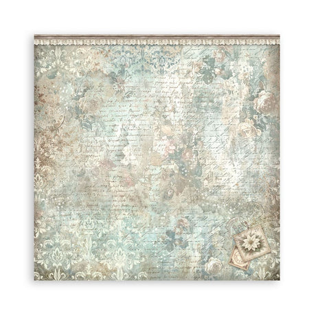 Scrapbookingpapper - Double faced - White Christmas - 14 - Stamperia - Tidformera