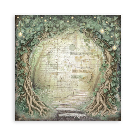 Scrapbookingpapper - Herbarium Silvae - Maxi Pad - 22 - Stamperia - Tidformera