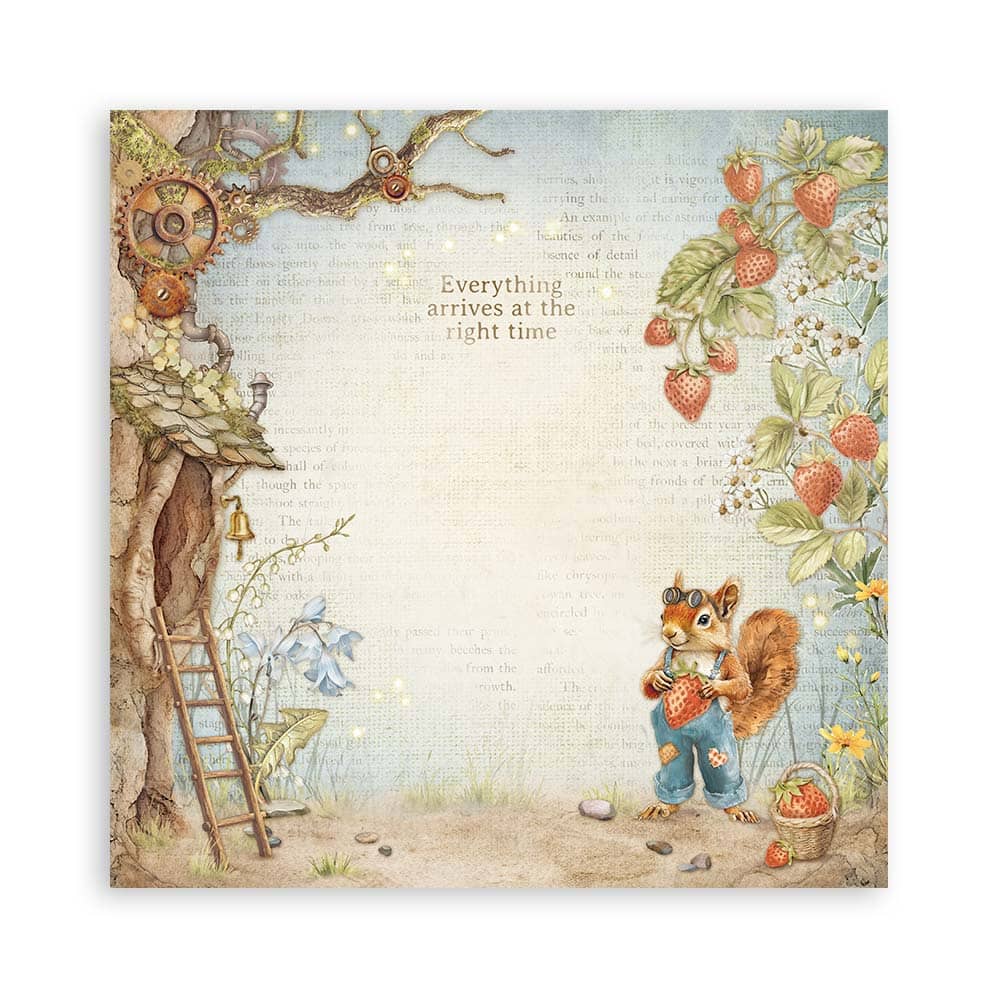 Scrapbookingpapper - Hidden Grove - Maxi Pad - 8 - Stamperia - Tidformera
