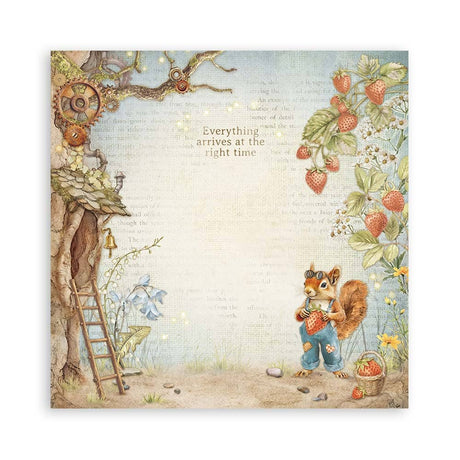 Scrapbookingpapper - Hidden Grove - Maxi Pad - 8 - Stamperia - Tidformera