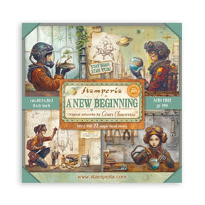 Scrapbookingpapper - Maxi Pad - A New Beginning - 1 - Stamperia - Tidformera