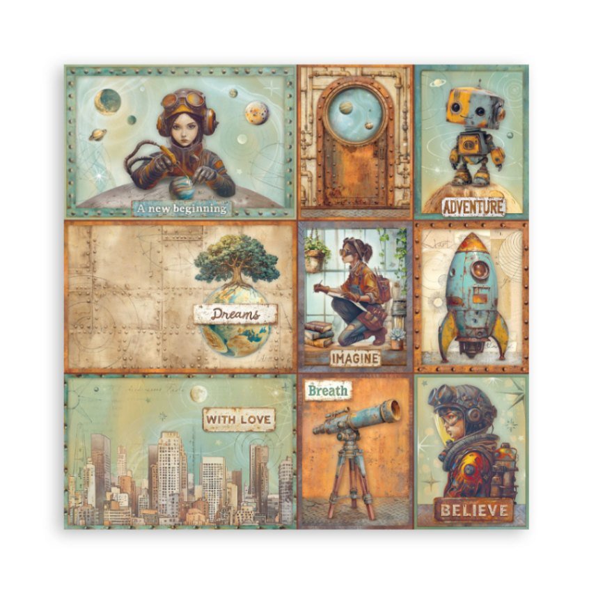Scrapbookingpapper - Maxi Pad - A New Beginning - 5 - Stamperia - Tidformera