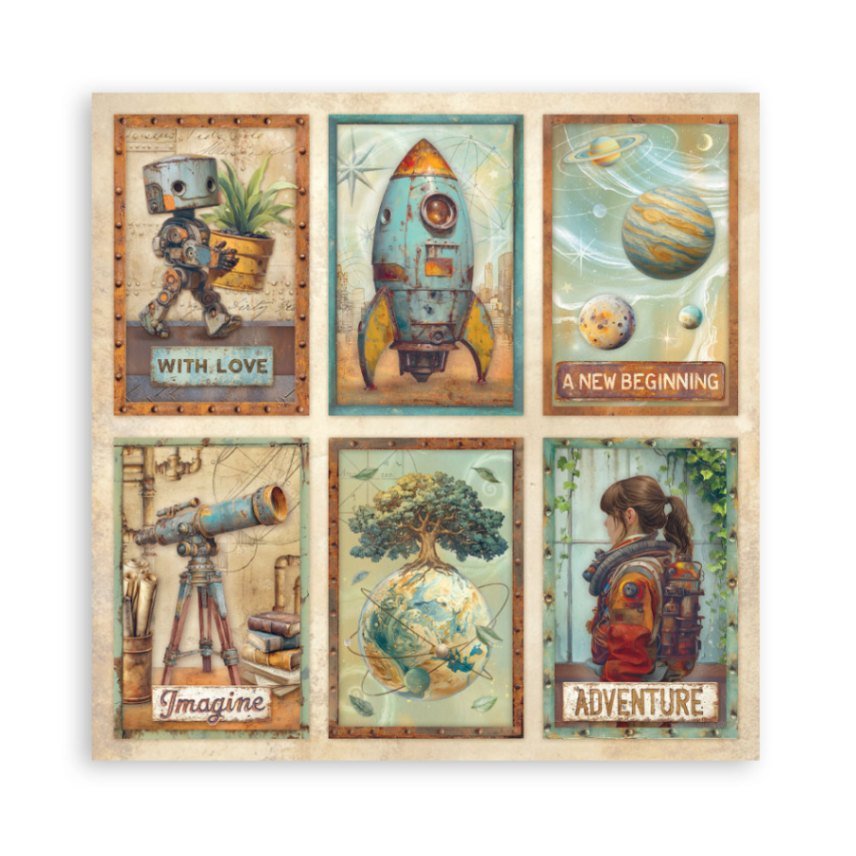 Scrapbookingpapper - Maxi Pad - A New Beginning - 2 - Stamperia - Tidformera